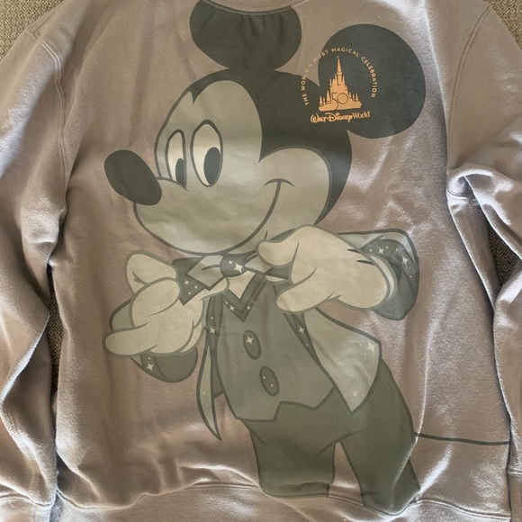 WALT DISNEY WORLD 50th Anniversary Mickey Mouse Pullover Sweatshirt - Picture 1 of 4